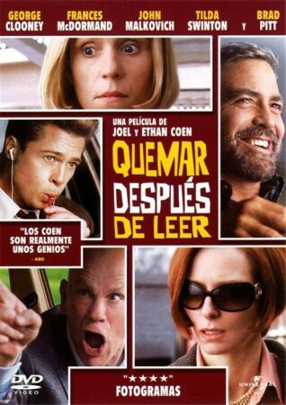 Quemar después de leer (2008 Comedia) HDrip XviD Castellano